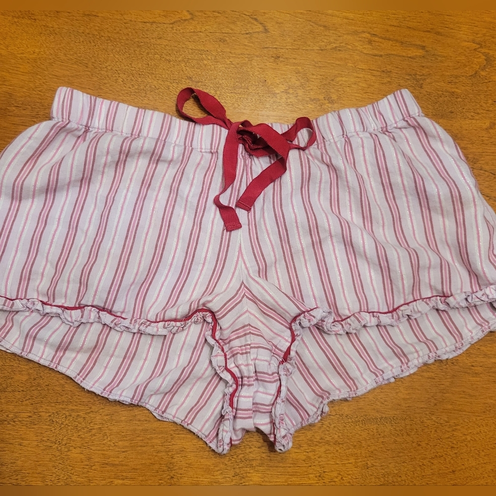 Victoria's Secret Pink and White Striped Shorts | XS